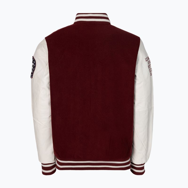 Pitbull West Coast giacca varsity da uomo Melton Wilson bianco 2