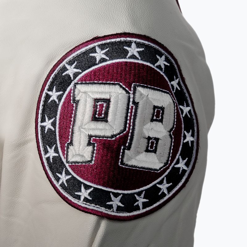 Pitbull West Coast giacca varsity da uomo Melton Wilson bianco 3