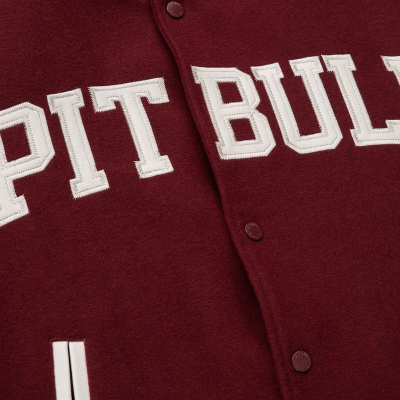 Pitbull West Coast giacca varsity da uomo Melton Wilson bianco 5