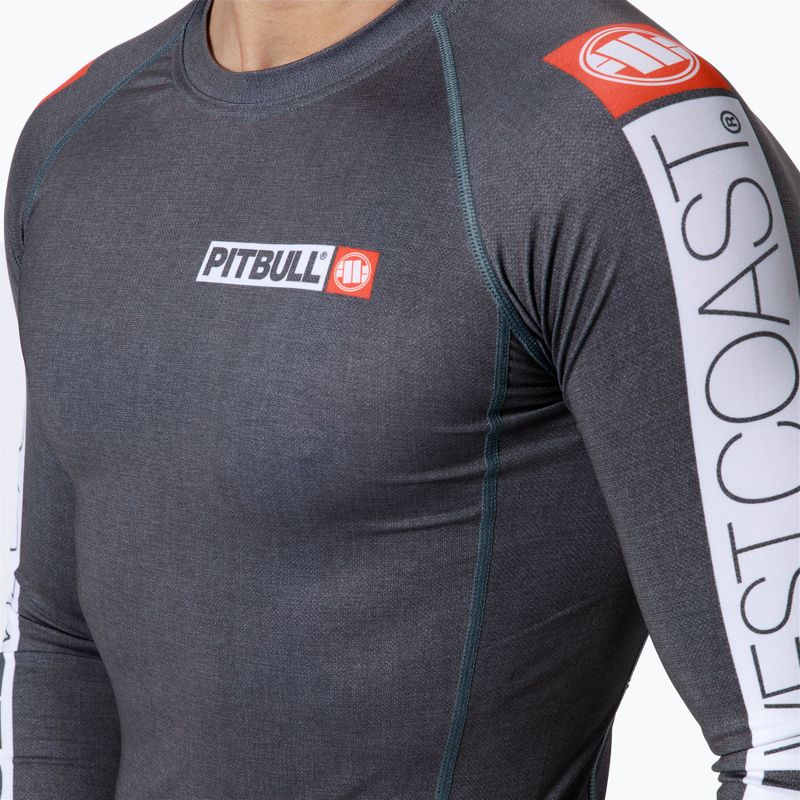 Pitbull West Coast Rash L-S Hilltop uomo grigio/melange a maniche lunghe 4