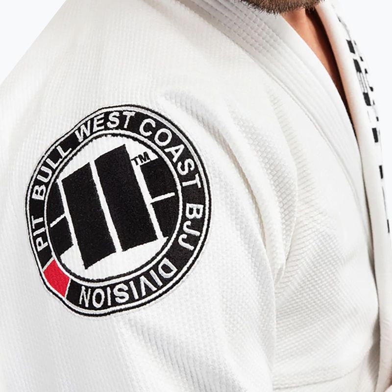 GI per il jiu-jitsu brasiliano da uomo Pitbull West Coast Gi BJJ PB 2017 450 bianco 3