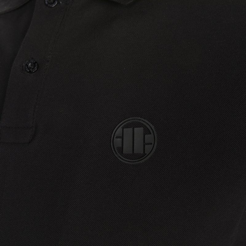Polo Pitbull West Coast Uomo Slim Logo Nero 3