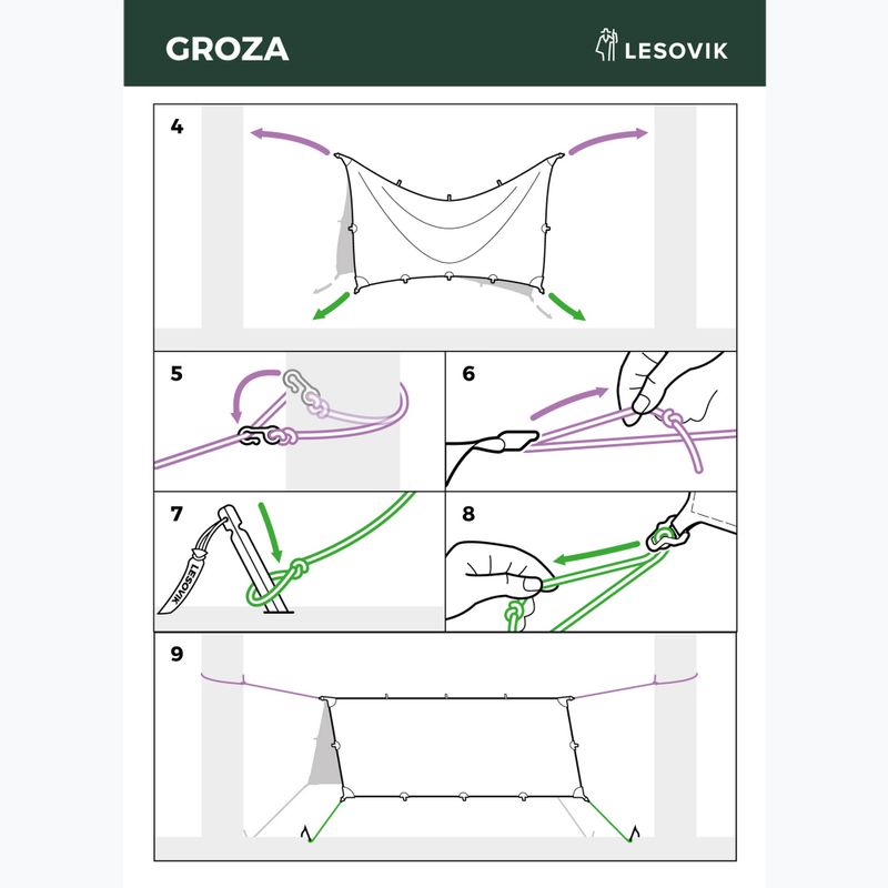 Tarpe Lesovik Groza mayfly verde 5