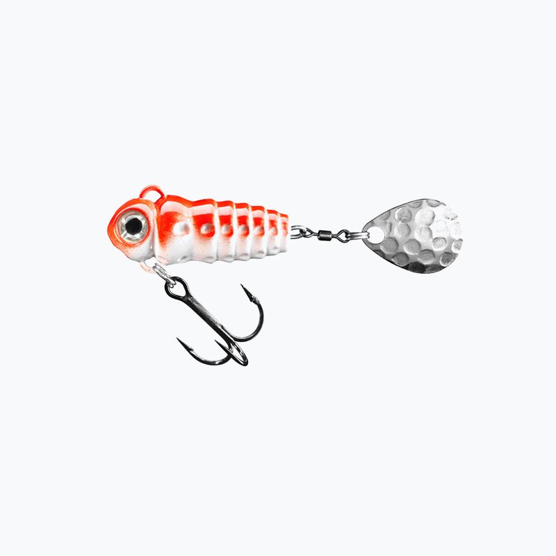 SpinMad Crazy Bug Tail esca da spinning bianca e rossa 2412