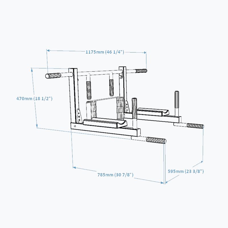 BenchK D8 Barra per trazioni 2in1 nera BK-D8 4
