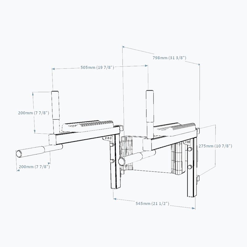 Parapetto per esercizi BenchK nero BK-DB1B 7