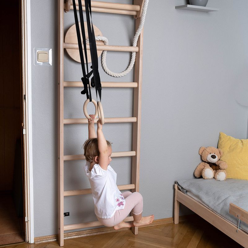 Set di accessori da ginnastica per bambini BenchK in legno naturale A/204 8