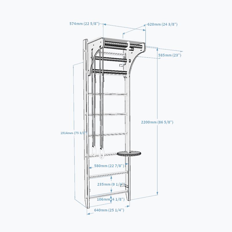 Scala ginnica BenchK marrone BK-112+A204 2