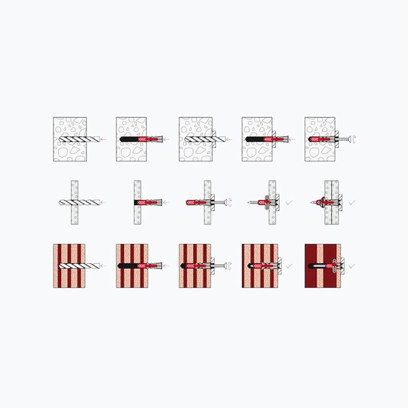 Fischer 10×80 tasselli con viti 8 pezzi per scale BenchK argento BK-KM8 3