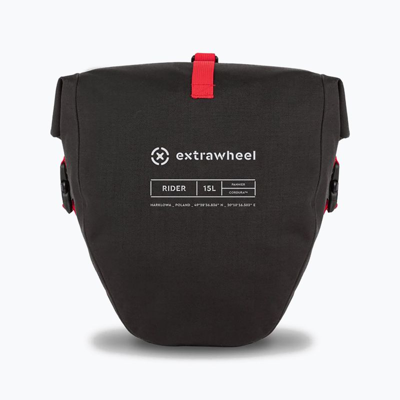 Extrawheel Rider Premium 2 x 15 l borse da bici 2023 nero 4