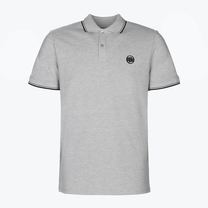 Polo Pitbull West Coast Uomo Slim Stripes grigio/melange
