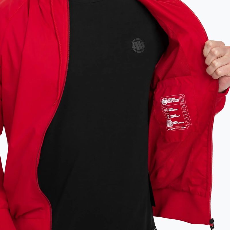 Uomo Pitbull West Coast Athletic Giacca di nylon con cappuccio rosso 3