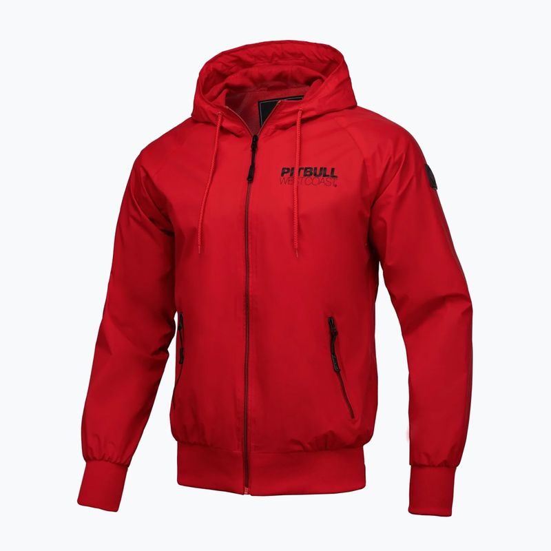 Uomo Pitbull West Coast Athletic Giacca di nylon con cappuccio rosso 6