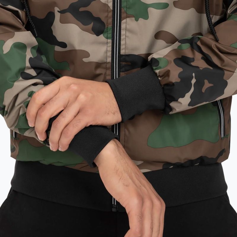 Giacca Pitbull West Coast Athletic con cappuccio in nylon woodland camo da uomo 5