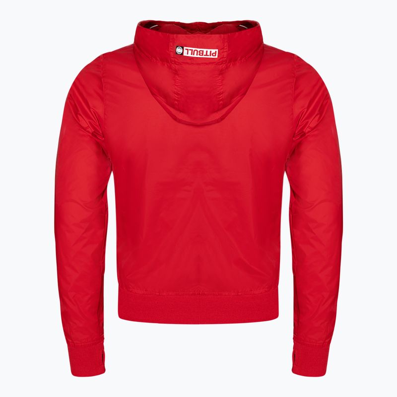 Pitbull West Coast giacca donna Aaricia manica con cappuccio nylon rosso 2