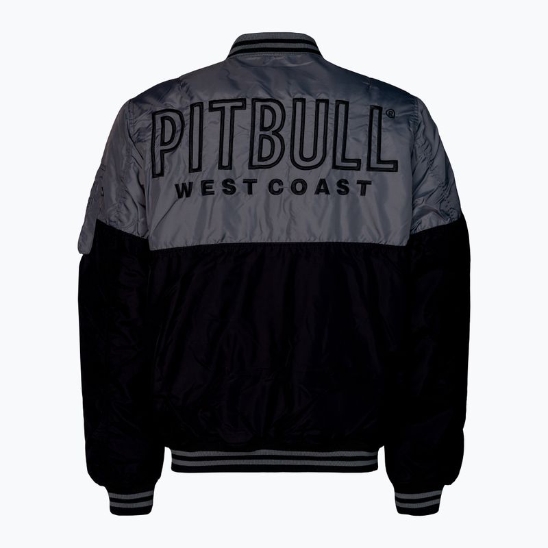 Pitbull West Coast giacca da baseball imbottita da uomo Caseman nero/grigio 2