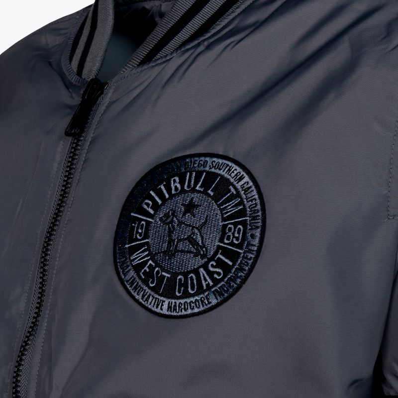 Pitbull West Coast giacca da baseball imbottita da uomo Caseman nero/grigio 3