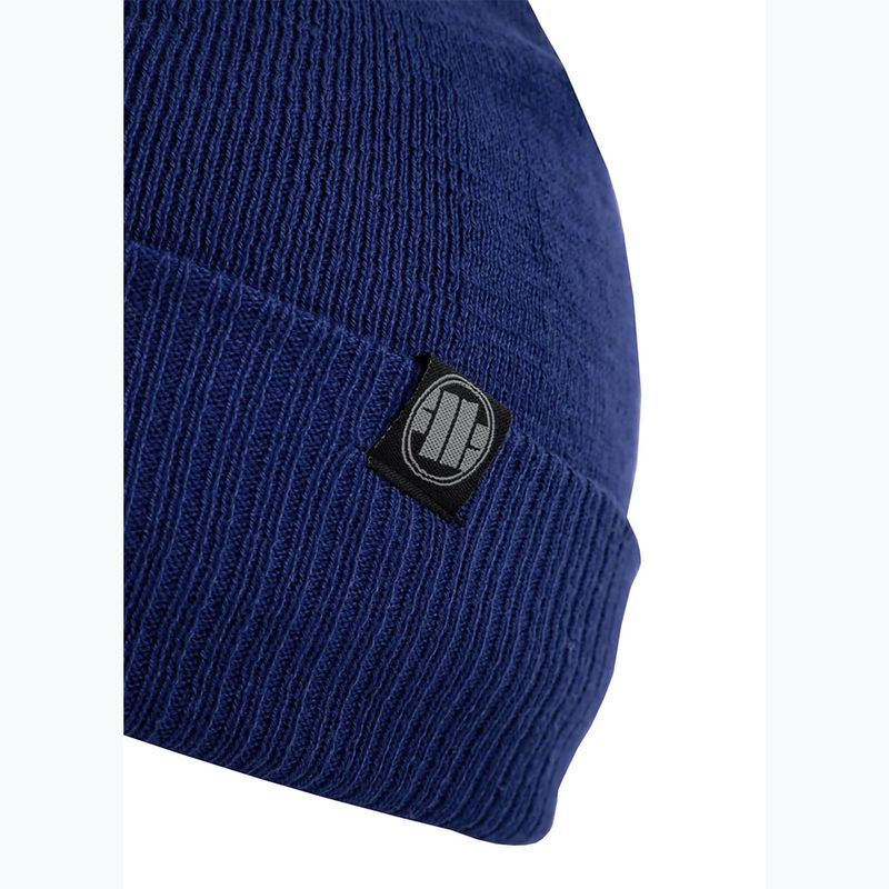 Pitbull West Coast Beanie Piccolo Logo berretto invernale blu royal 3