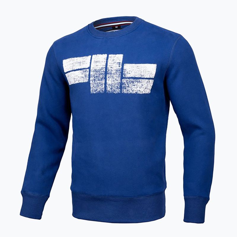 Felpa uomo Pitbull West Coast Crewneck Classic Logo blu royal