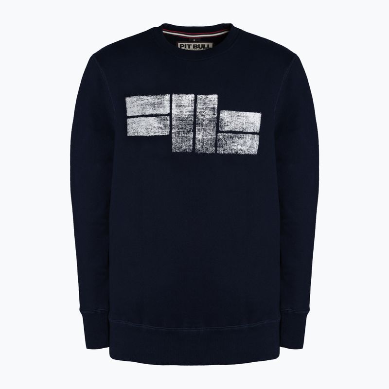 Felpa uomo Pitbull West Coast Crewneck Classic Logo navy scuro