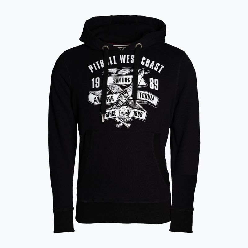 Felpa da uomo Pitbull West Coast con cappuccio Oldschool Razor nero