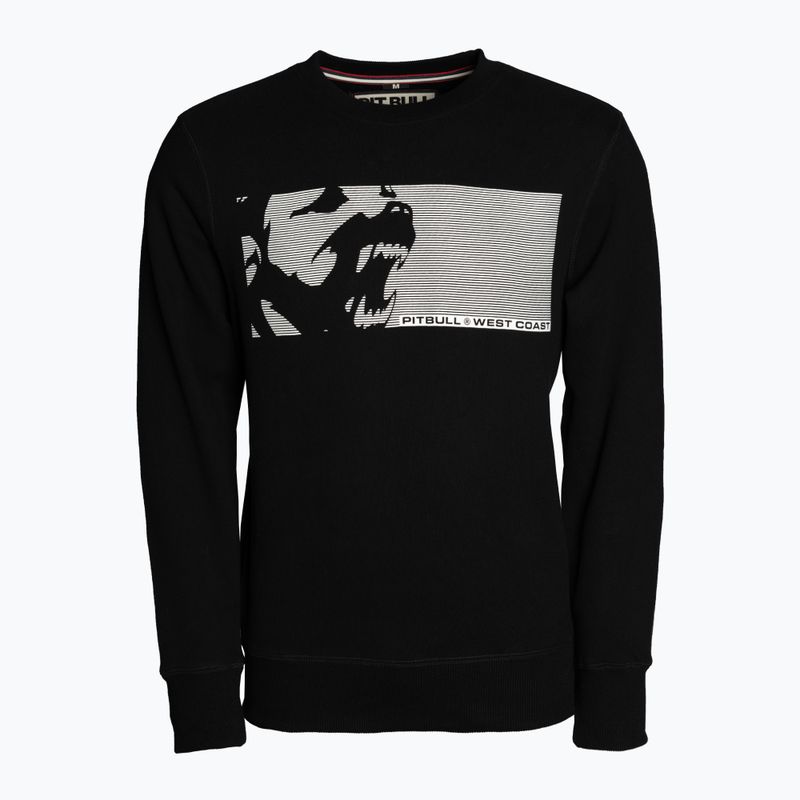 Felpa uomo Pitbull West Coast Crewneck Raster Dog nero