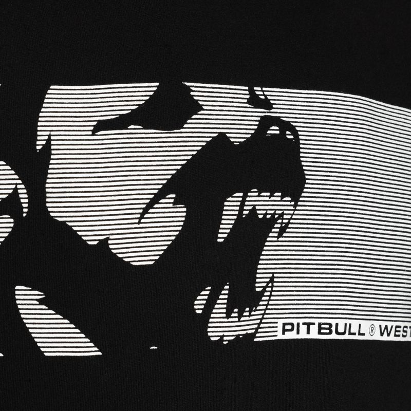 Felpa uomo Pitbull West Coast Crewneck Raster Dog nero 3