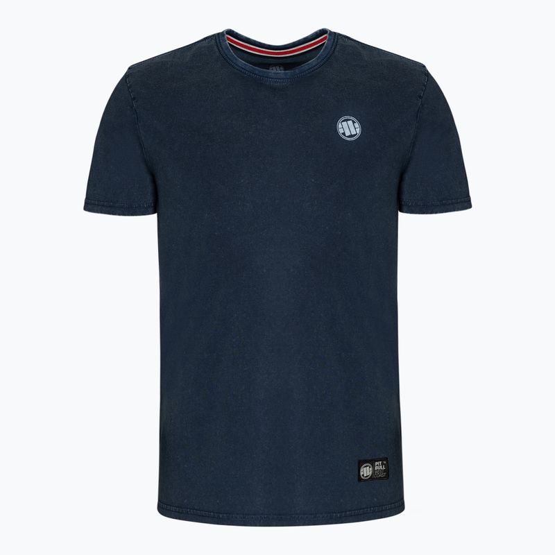 Maglietta Pitbull West Coast Uomo Logo Small Denim Washed 190 dark navy