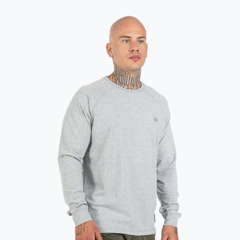 Felpa uomo Pitbull West Coast Small Logo Spandex 210 grigio/melange