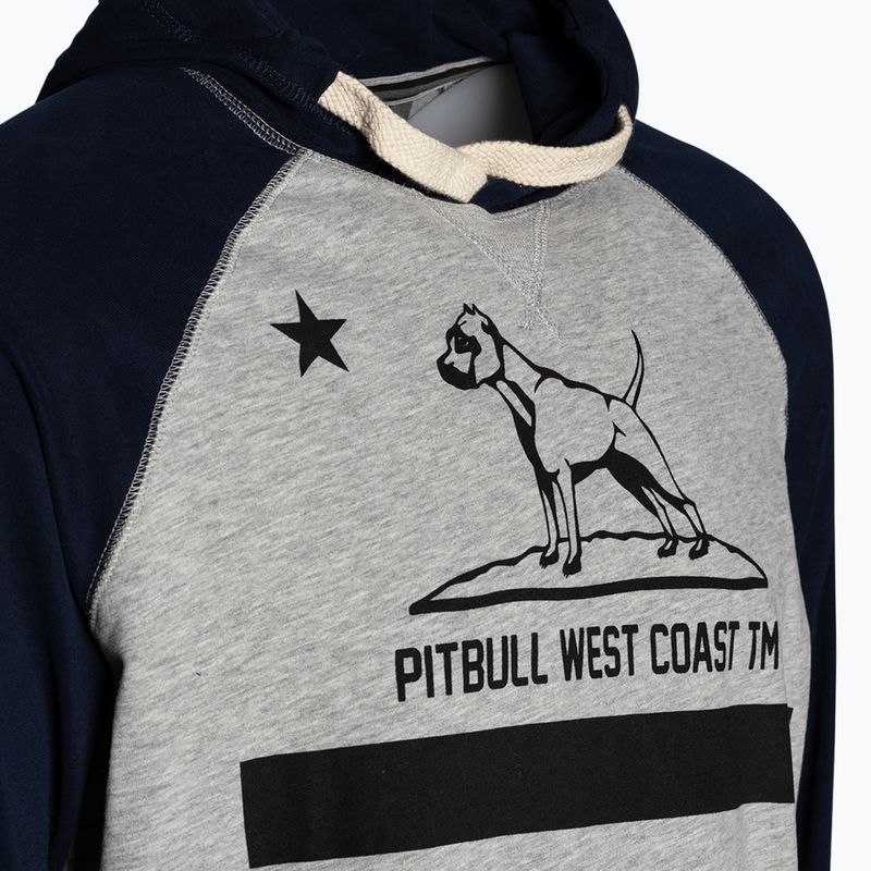 Felpa uomo Pitbull West Coast California 210 grigio/marino scuro con cappuccio 7