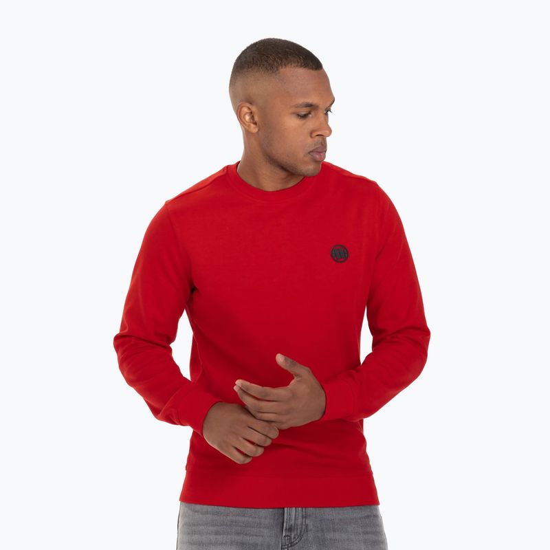 Felpa uomo Pitbull West Coast Tanbark Crewneck rosso 3