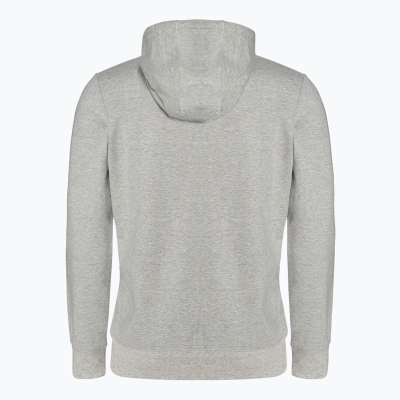 Felpa uomo Pitbull West Coast con cappuccio e zip piccolo logo F.Terry 220 grigio/melange 6