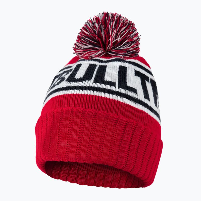 Berretto invernale da uomo Pitbull Beanie Fleming II rosso/marino scuro