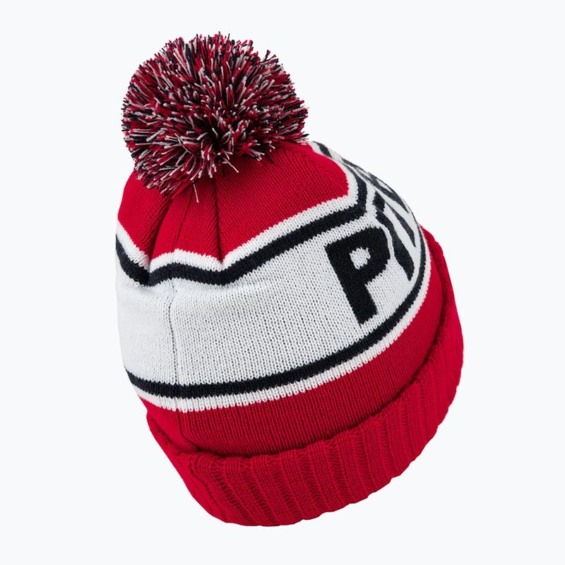 Berretto invernale da uomo Pitbull Beanie Fleming II rosso/marino scuro 2