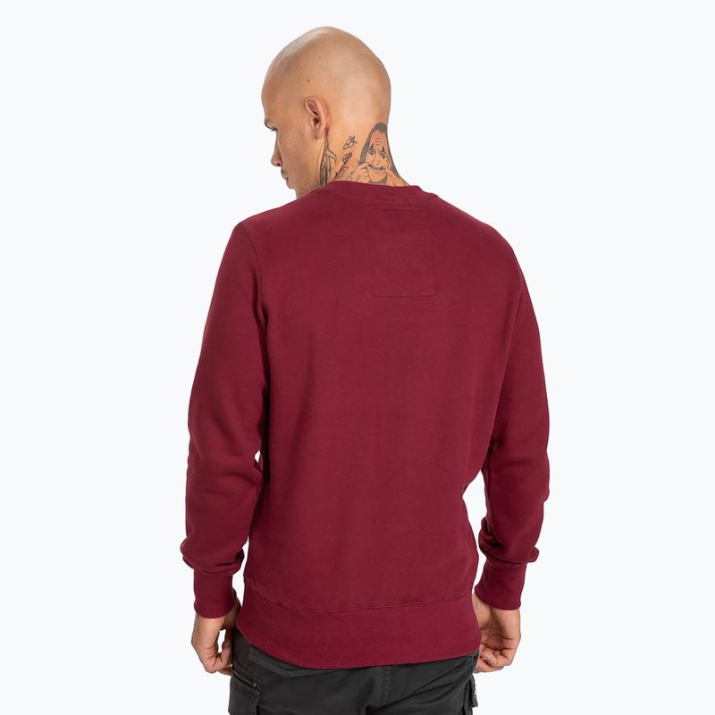 Felpa uomo Pitbull West Coast Crewneck Classic Logo bordeaux 3