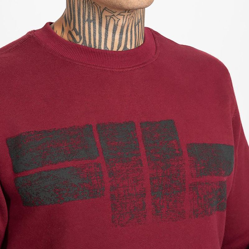 Felpa uomo Pitbull West Coast Crewneck Classic Logo bordeaux 4
