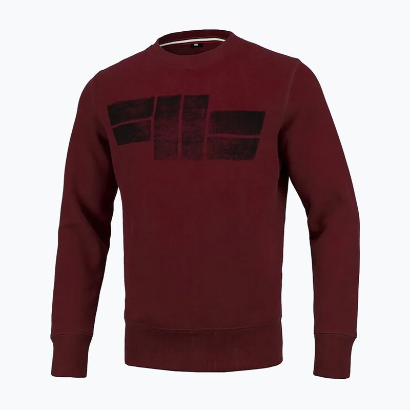 Felpa uomo Pitbull West Coast Crewneck Classic Logo bordeaux 6