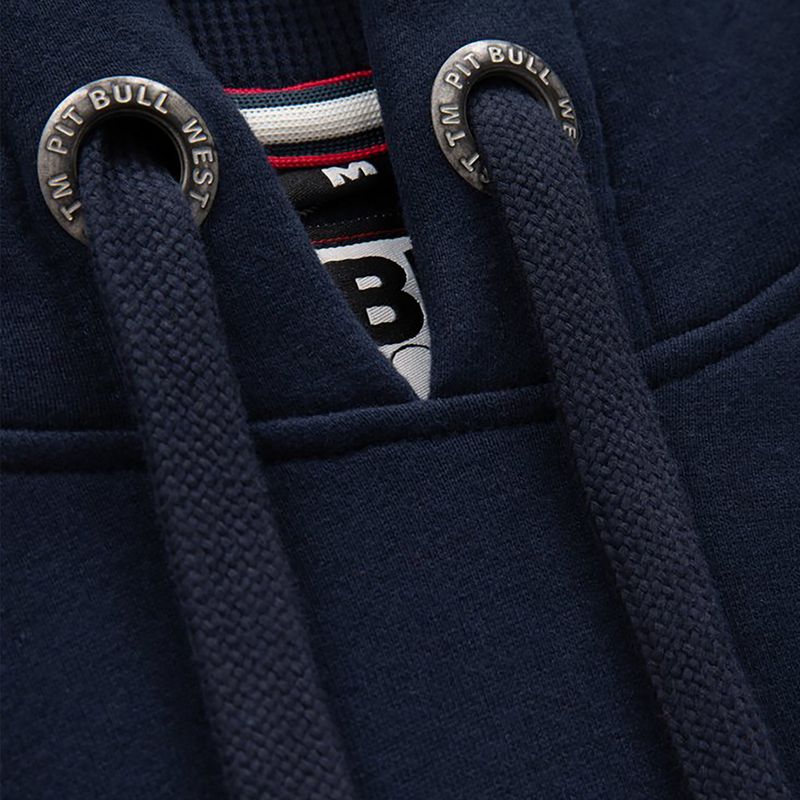 Felpa da uomo Pitbull West Coast Classic Logo con cappuccio, blu scuro 4