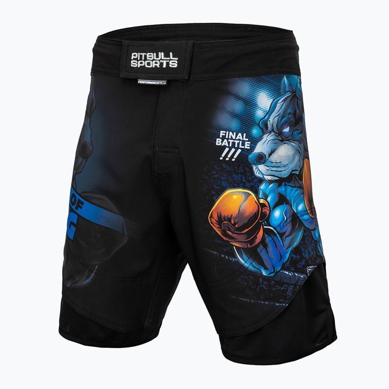 Pitbull West Coast pantaloncini da uomo Grappling Master Of Boxing nero 9