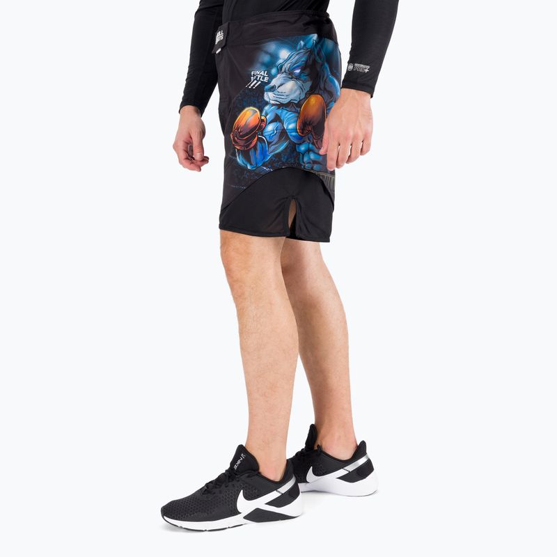 Pitbull West Coast pantaloncini da uomo Grappling Master Of Boxing nero