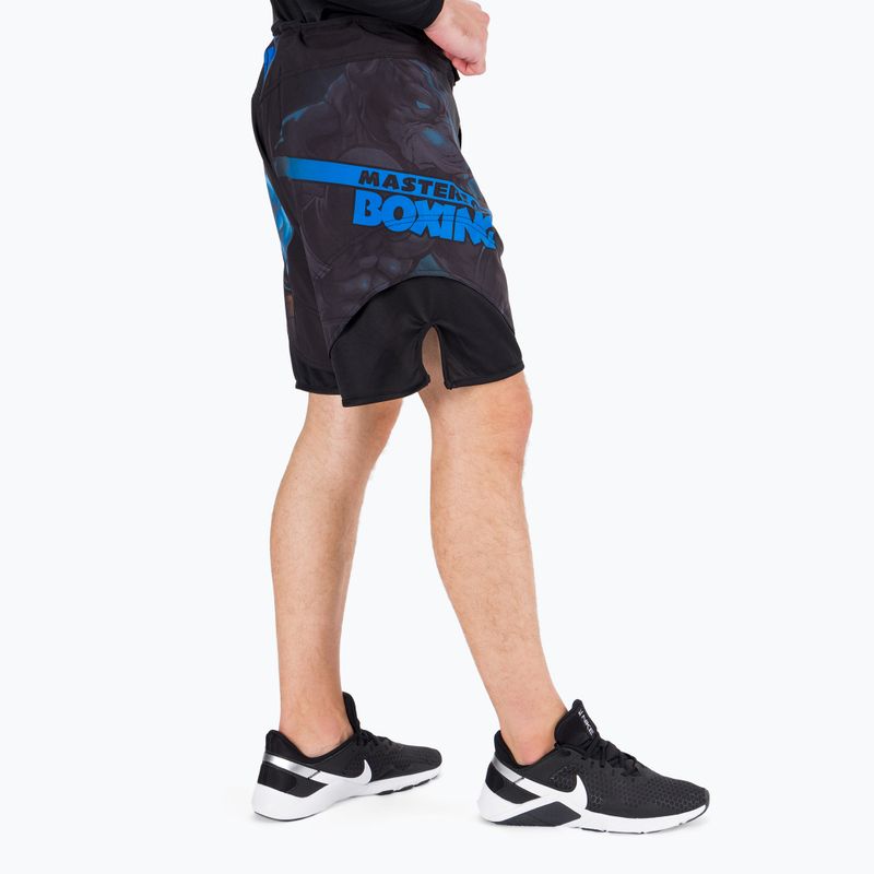 Pitbull West Coast pantaloncini da uomo Grappling Master Of Boxing nero 3