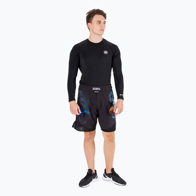 Pitbull West Coast pantaloncini da uomo Grappling Master Of Boxing nero 8
