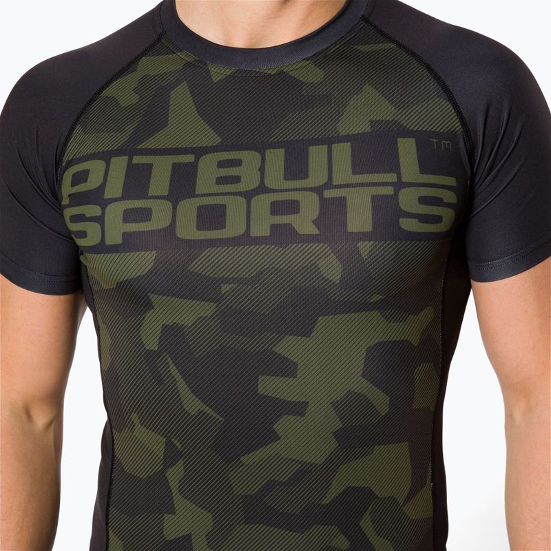T-S Rash Dillard da uomo Pitbull West Coast, rashguard mimetico oliva 4