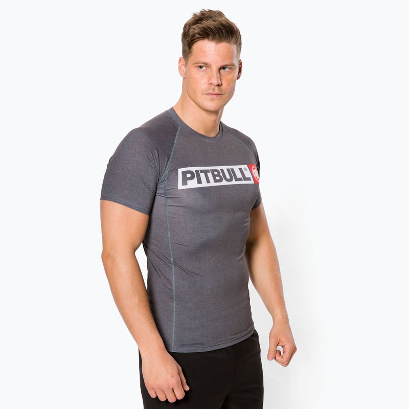 T-S Rash Hilltop Pitbull West Coast uomo grigio/melange rashguard