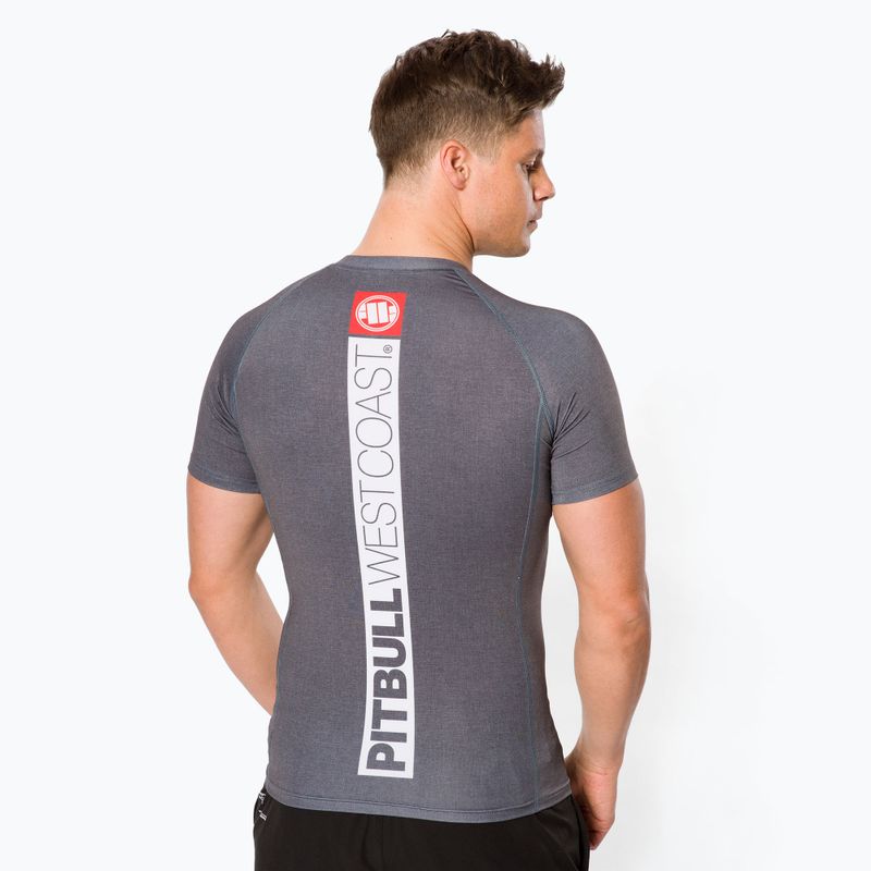 T-S Rash Hilltop Pitbull West Coast uomo grigio/melange rashguard 3