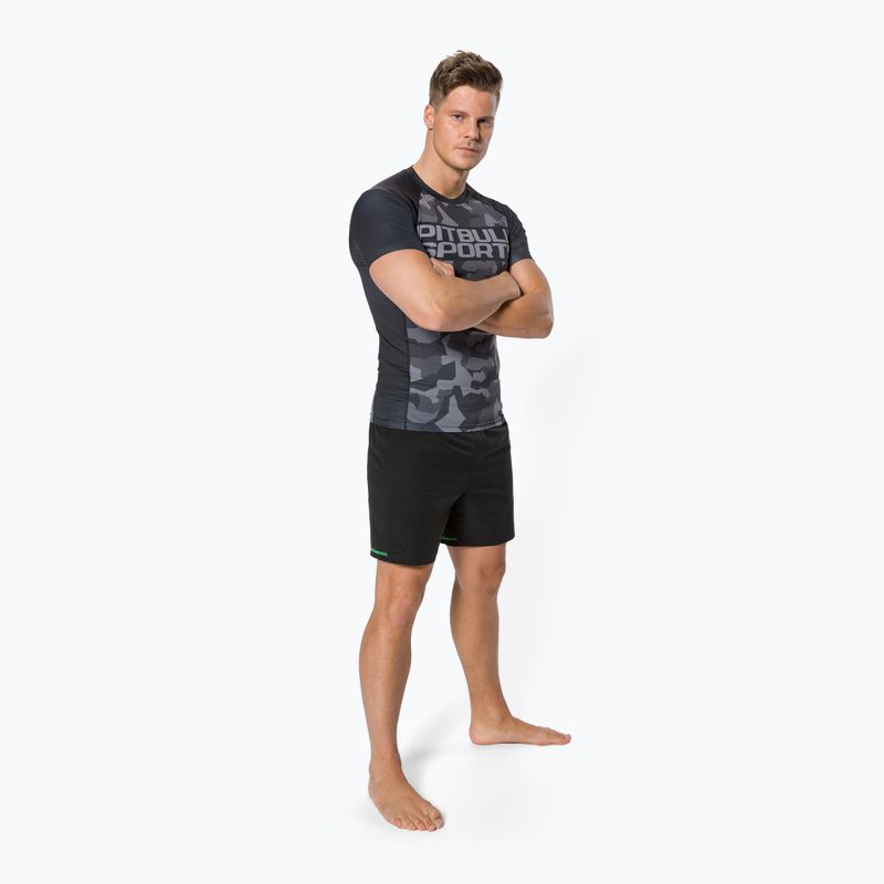 T-S Rash Dillard Pitbull West Coast uomo nero camo rashguard 2