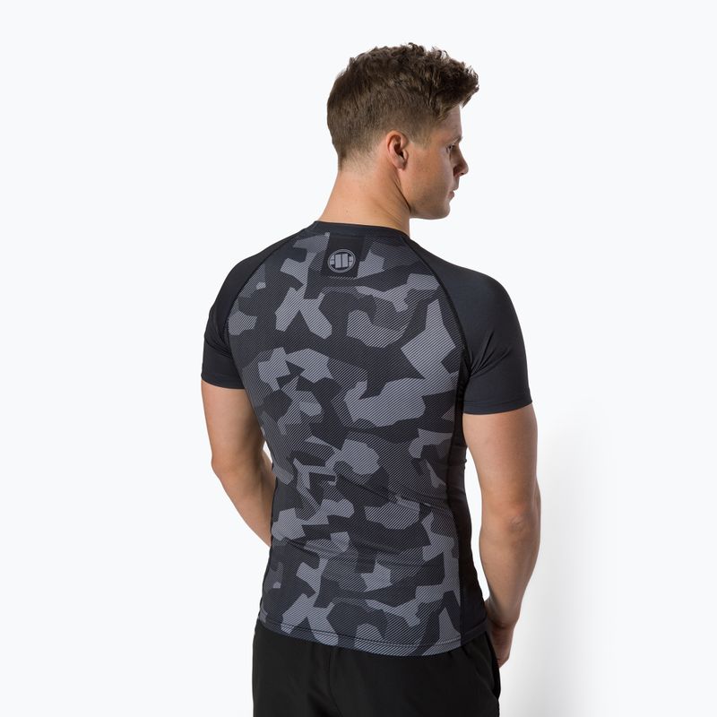 T-S Rash Dillard Pitbull West Coast uomo nero camo rashguard 3