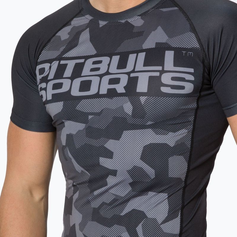 T-S Rash Dillard Pitbull West Coast uomo nero camo rashguard 4