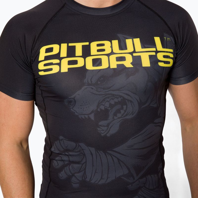 Pitbull West Coast uomo T-S Rash Rash Master Of BJJ nero 4
