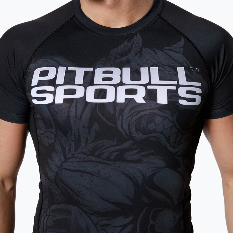 T-S Rash Master Of Mma rashguard Pitbull West Coast da uomo nero 4